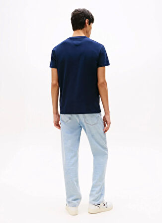 Tommy Jeans Bisiklet Yaka Baskılı Lacivert Erkek T-Shirt DM0DM21978C1G TJM REG DNA TEE EXT