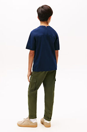 Erkek Çocuk Baskılı Kısa Kollu Tişört – Lacivert | 14 Yaş