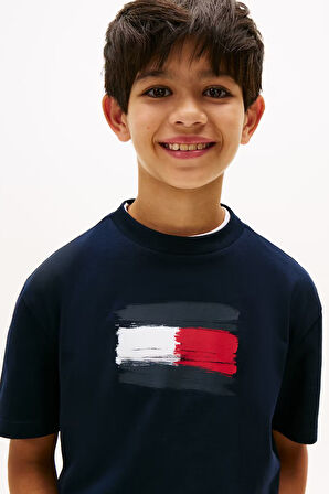 Erkek Çocuk Flag Archive Kısa Kollu T-Shirt - Lacivert | 10 Yaş