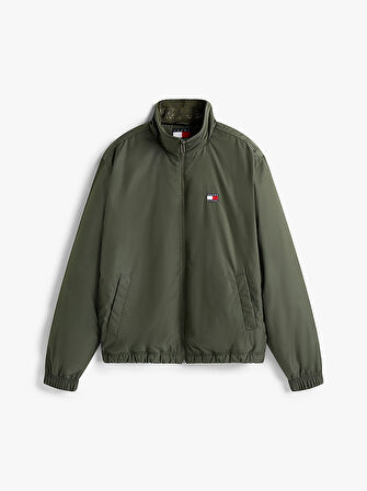 TOMMY HILFIGER Erkek Marka Logolu Dik Yakalı Regular Fit Geri Dönüştürülmüş Polysterli Günlük Kullanıma Uygun Yeşil Mont DM0DM21936 MRH