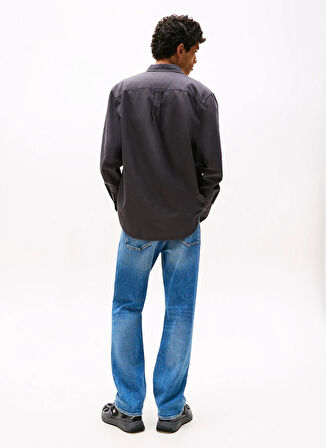 Tommy Jeans Regular Fit Antrasit Düz Erkek Gömlek DM0DM21298BDS TJM REG OXFORD SHIRT