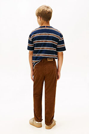Erkek Çocuk Skater Fit Kadife Pantolon - Kahverengi | 8 Yaş