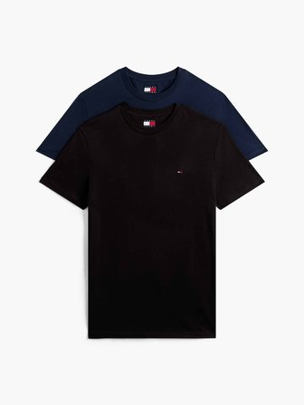 TOMMY HILFIGER Erkek Marka Etiketli Bisiklet Yaka Ve Kısa Kollu Şık Görünüşlü Günlük Kullanıma Uygun Beyaz T-Shirt DM0DM20687 0XR