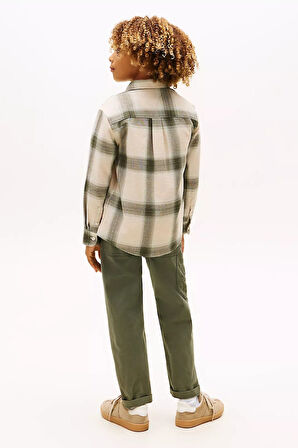 Erkek Çocuk Regular Kalıp Waffle Dokulu Ekose Gömlek - Çok Renkli | 10 Yaş