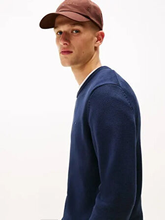 TOMMY HILFIGER Erkek Marka Logolu Şık Görünüşlü Kış Kullanımına Uygun Lacivert Kazak DM0DM21787 C1G