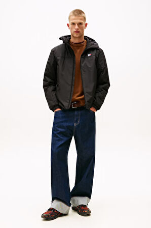 Erkek Regular Fit Kapüşonlu Dolgulu Mont - Siyah | XS