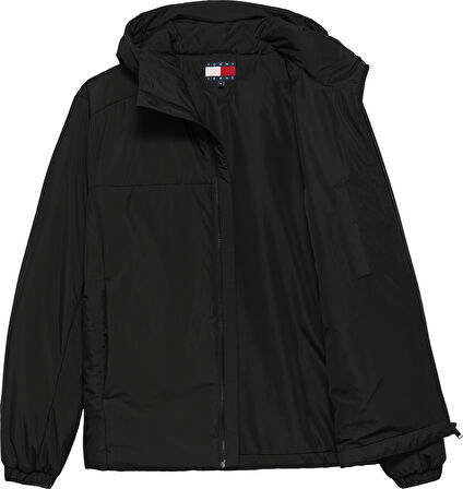 TOMMY HILFIGER Erkek Marka Logo İmzalı Gündelik Kullanıma Uygun Full Fermuarlı Siyah Mont DM0DM22065 BDS