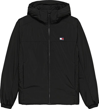 TOMMY HILFIGER Erkek Marka Logo İmzalı Gündelik Kullanıma Uygun Full Fermuarlı Siyah Mont DM0DM22065 BDS