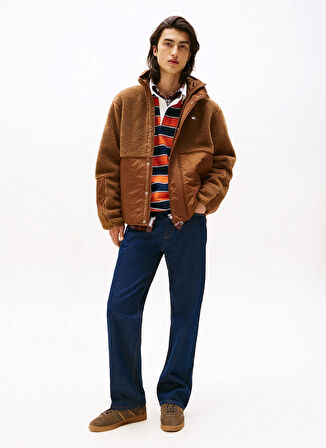 Tommy Jeans Kahve Erkek Sweatmont DM0DM22066GVP TJM ESSENTL MIX TEDDY