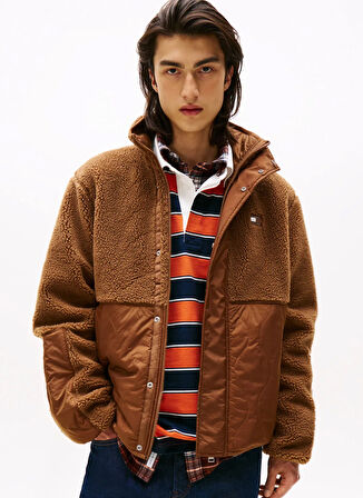 Tommy Jeans Kahve Erkek Sweatmont DM0DM22066GVP TJM ESSENTL MIX TEDDY