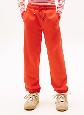 Tommy Hilfiger Lastikli Paça Nar Çiçeği Kız Çocuk Eşofman Altı KS0KS00662XM2