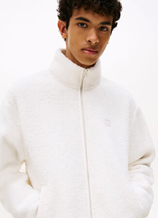 Tommy Jeans Ekru Erkek Sweatmont DM0DM22078YBH TJM RLX BADGE FZ TEDD