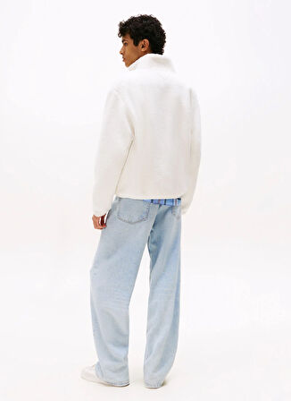 Tommy Jeans Ekru Erkek Sweatmont DM0DM22078YBH TJM RLX BADGE FZ TEDD