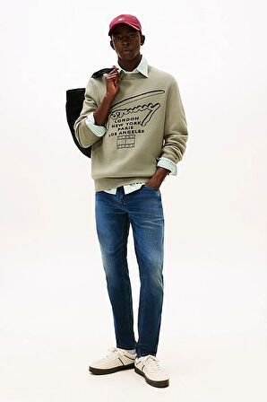 Erkek Austin Dar Kalıp Daralan Paça Jean Pantolon - Mavi | 32/30