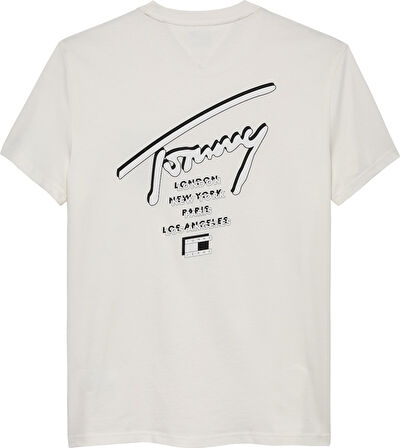 TJM REG SIGN CITY TEE EXT Erkek Beyaz T-Shirt - DM0DM22120