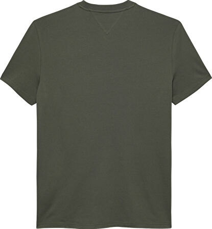 TOMMY HILFIGER Erkek Marka Logolu Bisiklet Yakalı Pamuklu Yeşil T-Shirt DM0DM21978 MRH