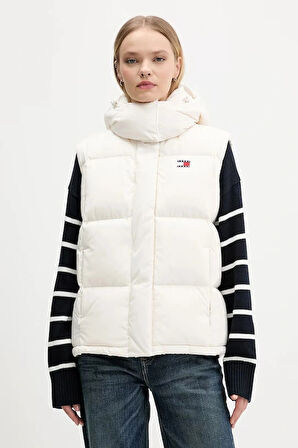 Tommy Hilfiger TJW Alaska Grid Kuş Tüyü Kadın Beyaz Yelek DW0DW21627YBH