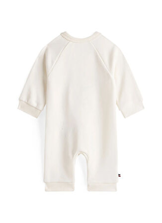 Tommy Hilfiger Leopar Desenli Regular Fit Ekru Bebek Tulum KN0KN02124YA8