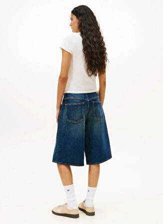 Tommy Jeans Yuvarlak Yaka Baskılı Beyaz Kadın T-Shirt DW0DW21788YBH