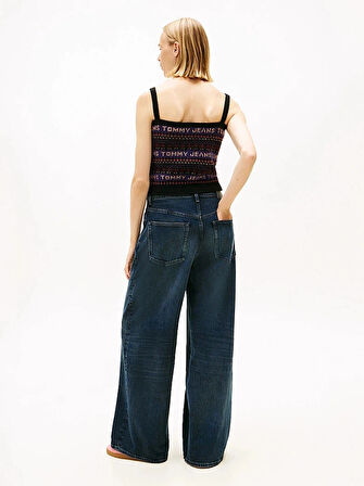 Tommy Hilfiger TJW Fairisle Desenli Kadın Siyah Kazak DW0DW21692BDS