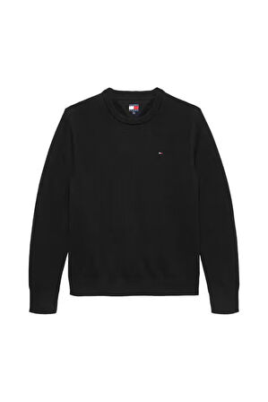 Erkek Slim Fit Bisiklet Yaka Triko Kazak - Siyah | L