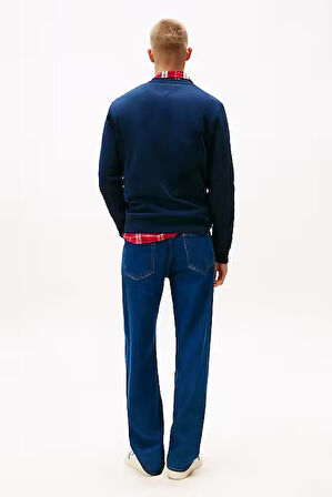 Erkek Regular Fit Bisiklet Yaka Logo Baskılı Sweatshirt - Lacivert | XS