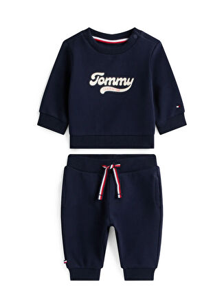 Tommy Hilfiger Baskılı Lacivert Bebek Eşofman Takımı KN0KN02109C1G