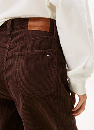 Tommy Jeans Yüksek Bel Standart Kahve Kadın Pantolon DW0DW21700GS7