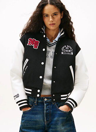 Tommy Jeans Standart Siyah Kadın Ceket DW0DW21628BDS