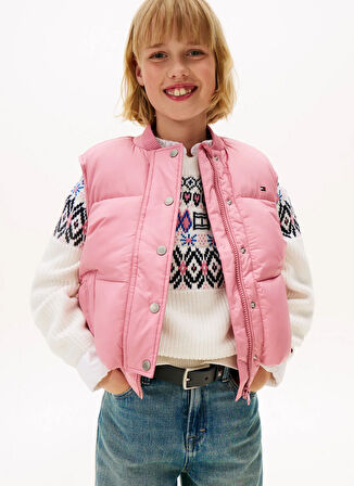 Tommy Hilfiger Pembe Kız Çocuk Şişme Yelek KG0KG08856THC