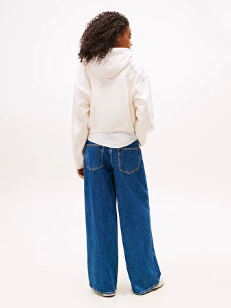 Tommy Jeans TJW Kutu Kesim Kısa Kolej Stili Kadın Kazak DW0DW21598YBH