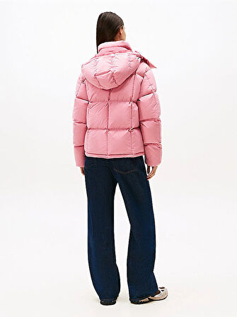 Tommy Hilfiger TJW Alaska Grid Kısa Kuş Tüyü Kadın Pembe Ceket DW0DW21624THC