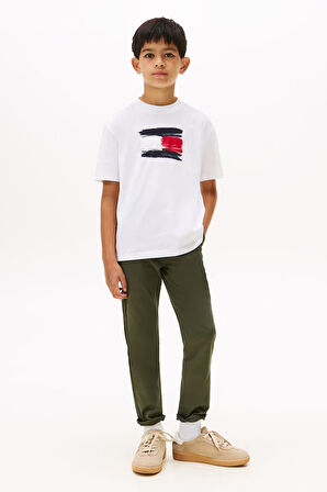 Erkek Çocuk Flag Archive Kısa Kollu T-Shirt - Beyaz | 10 Yaş