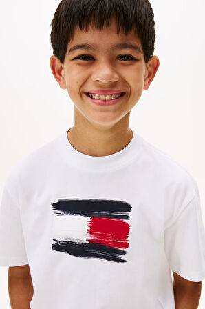 Erkek Çocuk Flag Archive Kısa Kollu T-Shirt - Beyaz | 12 Yaş