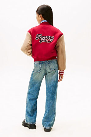 Kız Çocuk Regular Fit Harf Apilkeli Kolej Ceket - Kırmızı | 14 Yaş