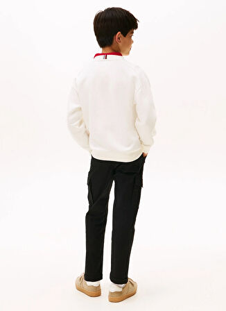 Tommy Hilfiger Baskılı Erkek Çocuk Ekru Sweatshırt KB0KB09899YA8