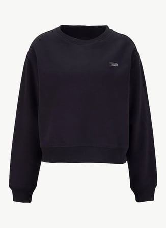 Tommy Jeans Yuvarlak Yaka Baskılı Siyah Kadın Sweatshırt DW0DW21961BDS