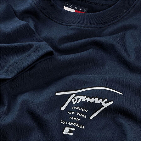 TJM REG SIGN CITY TEE EXT Erkek Mavi T-Shirt - DM0DM22120