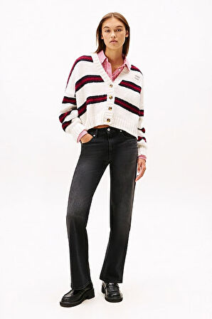 Kadın Orta Yüksel Bel Bootcut Fit Jean Pantolon - Siyah | 28/30