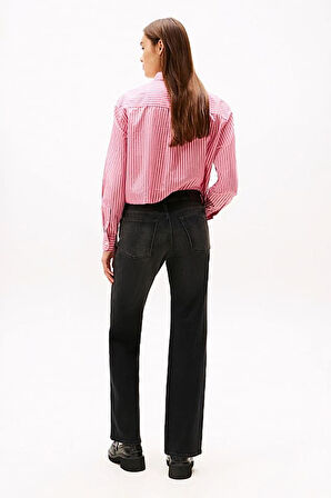 Kadın Orta Yüksel Bel Bootcut Fit Jean Pantolon - Siyah | 29/30