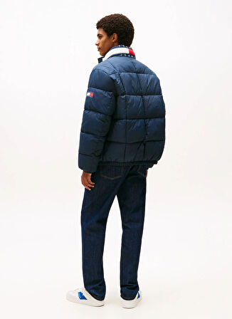 Tommy Jeans Lacivert Erkek Mont DM0DM22041C1G TJM DNA COLLAR PUFFR
