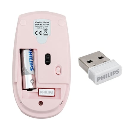 Philips SPK7398P 1600 DPI Sessiz Tıklama Pembe Kablosuz Ofis Mouse