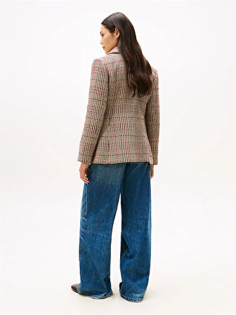 Tommy Hilfiger Sezonluk Dokulu Kadın Kadın Gri Blazer Ceket WW0WW466560OG