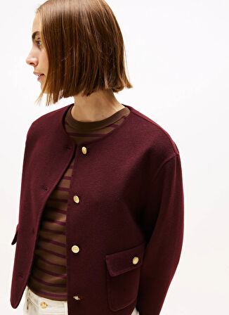 Tommy Hilfiger Standart Kırmızı Kadın Ceket WW0WW47446XIH