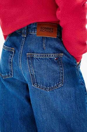 Kız Çocuk Pile Detaylı Geniş Paça Jean Pantolon – Mavi | 14 Yaş