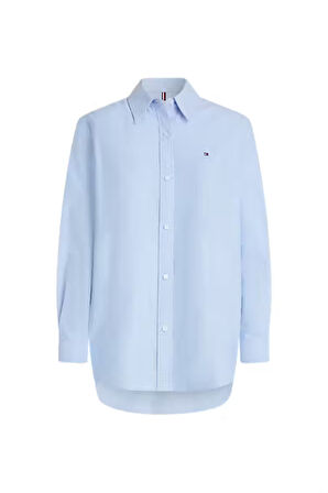 Kadın Rahat Kesim Oxford Gömlek - Mavi | 40