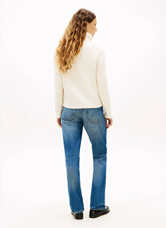 Tommy Hilfiger Beyaz Kadın Standart Ceket WW0WW45738YA8