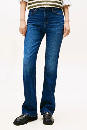 Kadın Orta Yüksel Bel Bootcut Fit Jean Pantolon - Mavi | 26/30