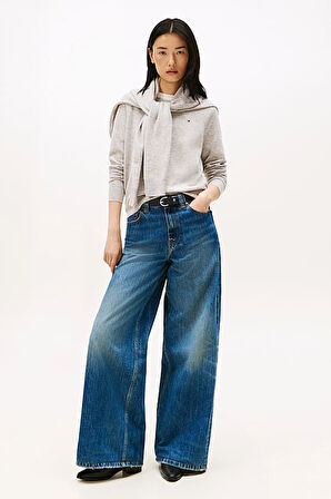 Kadın Wool Cash Regular Fit Reglan Kol Kaşmir Karışımlı Kazak - Gri Melanj | L