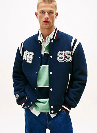 Tommy Jeans Regular Fit Lacivert Erkek Ceket DM0DM22043C1G TJM BEST VARSITY JACK